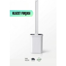 Van Vleck Silikon Başlıklı Klozet Fırçası – Tuvalet Temizlik Fırçası, Esnek Wc Fırçası ve Standı
