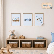 Akıllı Kağıt Statik Tutunma Özellikli Tablo - Poster Çocuk Odası (Model- 38)