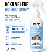 Cat Mom Kedi Kumu ve Tuvaleti Koku Giderici, Bebek Pudrası Kokulu Oda Spreyi