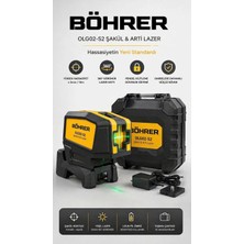 Böhrer BA011349 Şarkül Nokta Lazer - Yeşil Işık Yatay ve Dikay Lazer Hizalama Makinesi - Şarjlı