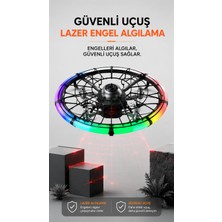 Dimute Shop INT-M18 Ufo Drone LED Işıklı Hd Kameralı Drone Uzaktan Kumandalı