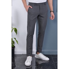 Bürke Erkek Okul Grisi Italyan Kesim Slimfit Kumaş Pantolon
