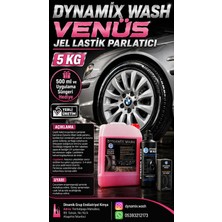 Dynamix Wash 3'lü Set Konsantre Lastik Parlatıcı 5 kg - 500 ml Uygulama Süngeri ile Araç Bakım