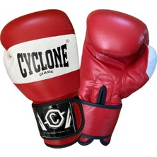 Cyclone Tiger Orijinal Deri Boks ve Kick Boks Eldiveni Kırmızı