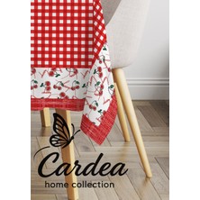 Cardea Home Collection Pötikare Kiraz Desenli Özel Üretim Dijital Baskı Masa Örtüsü