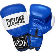 Cyclone Tiger Orijinal Deri Boks ve Kick Boks Eldiveni Mavi