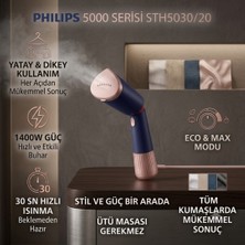 Philips 5000 Serisi El Tipi Buharlı Düzleştirici, Seyahat Için Taşınabilir, Tak ve Çalıştır, STH5030/20