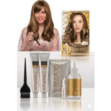 Maxx Deluxe Golden Beauty Set Saç Boyası 8.0 Açık Kumral 2 Adet + Fırça+Pratik Boya Kabı