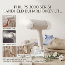 Philips 3000 Serisi El Tipi Dikey Ütü, 1000W, 30 Saniyede Hazır, Kompakt ve Katlanabilir, Yanık Riski Yok, Beyaz, STH3020/10