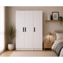 Gani Home Selen 3 Kapaklı Gardırop M-1  | Modern Elbise Dolabı