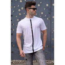 Madmext Baskılı Beyaz T-Shirt 5378