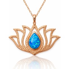 Hanno Telkari Gümüş Opal Taşlı Lotus Çiçeği Kolye