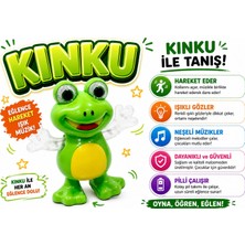 Kinku Işıklı Müzikli Dans Eden Kurbağa Müzik Eşliğinde Dansçı Kurbağa