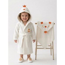 Panfilia %100 Pamuk Bebek Bornoz Havlu Terlik 3'lü Set