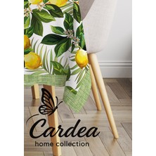 Cardea Home Collection Limon Desenli Özel Üretim Dijital Baskı Masa Örtüsü