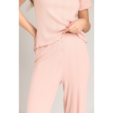 Lovely Things Kımberly Pointelle Pantolon Pijama Altı - Açık Pembe