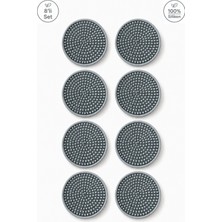 Siliconly 8 Adet Silikon Bardak Altlığı, Bardak Altlığı , %100 Silikon Bardak Altlığı Gri