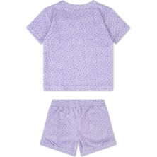 Swim Essentials Leopard Lila Tişört Şort Set