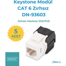 Digitus Keystone Jack/modül (5 Adet) . Cat 6 Class E . Utp Korumasız/zırhsız RJ45 To Lsa . DN-93603