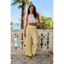 Lovely Things Debra Modal Karışımlı Kaşkorse Pantolon Dökümlü Pijama Altı - Açık Sarı