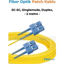 FIBER4U Fiber Optik Patch Kablo/cord, Sc-Sc, 2 Metre, Singlemode, Duplex