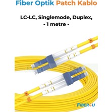 FIBER4U Fiber Optik Patch Kablo/cord, Lc-Lc, 1 Metre, Singlemode, Duplex