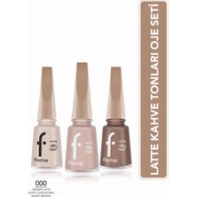 Flormar Latte Kahve Tonları 3'lü Oje Seti