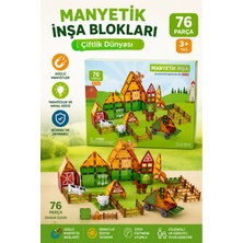 Toyaş 76 Parça Manyetik Blok Çiftlik Seti | Stem Eğitici Oyuncak | Manyetik Inşa ve Yapı Oyunu 3+ Yaş Alternatif Başlıklar: