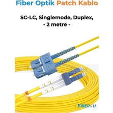 FIBER4U Fiber Optik Patch Kablo/cord, Sc-Lc, 2 Metre, Singlemode, Duplex