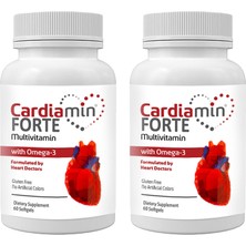 No7trend Cardiamin Forte: 2 Adet Multivitaminli OMEGA3LÜ 60 Soft Jel Kapsüllü Formül