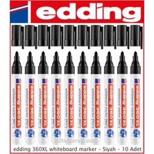 Edding 360 Xl Beyaz Tahta Kalemi Siyah - 10 Adet