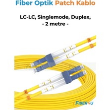 FIBER4U Fiber Optik Patch Kablo/cord, Lc-Lc, 2 Metre, Singlemode, Duplex
