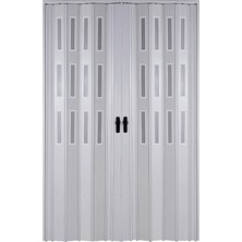 Sarpaş Akordiyon Kapı  175X185 Akçaağaç Camlı Çift Açılım Kalın Kapı Katlanır Akordeon Pvc Anahtar Kilitli
