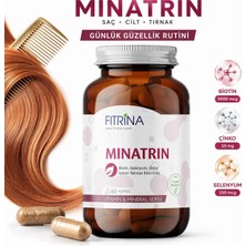 Fıtrina Minatrin Biotin 5000 mcg 60 DRcaps® Kapsül | Saç, Cilt ve Tırnak İçin Çinko ve Selenyum Takviyesi