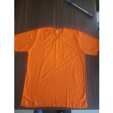 Besafe V Yaka Kısa Kollu Turuncu T-Shirt