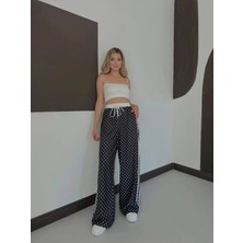 Zf Butik Kadın Puantiyeli Bol Paça Pantolon