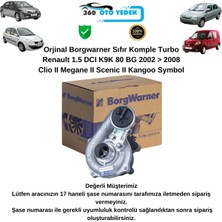 BORGWARNER 54359880002 Turbo Renault 1.5 Dcı K9K 80 Bg 2002 > 2008 Clio Iı Megane Iı Scenic Iı Kangoo Symbol