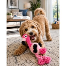 AFP Ultrasonik Flamingo Peluş Köpek Oyuncağı 27X22X9 cm