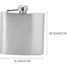 AyrStore Perlotus 5 Oz 150 cc Cep Tipi Vidalı Kapak Çelik Konyak Viski Içki Matarası(Hunili)