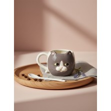 Tohana 3D Kedi Figürlü Seramik Kupa 450 ML