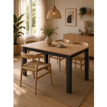 Unisoft Yemek Masası Mutfak Masası 4 Kişilik Masa Çalışma Balkon Masası Namur
