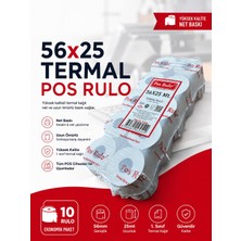 Toscana 56X25 Termal Rulo 1 Paket 10 Adet Tse Belgeli Yazarkasa Pos Rulosu