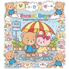 M&H Coloring Sweet Days - 21X21 cm Boyama Kitabı, Çocuk ve Yetişkinler Için