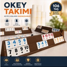 Altun Büyük Boy Plastik Istaka Melamin Taş Okey Takımı