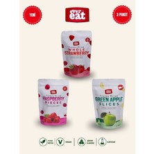 Evereat Çilek-Frambuaz-Elma Freeze Dry Meyve Cipsi 3'lü Paket Gurme Atıştırmalık