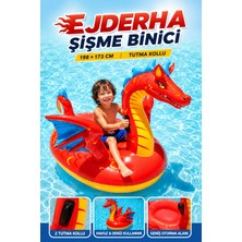 Yıldırım Oyuncak Tutmaçlı Ejderha Şişme Binici 198×173 cm – Tutma Kollu Büyük Boy Havuz ve Deniz Ada Binicisi