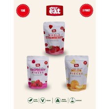 Evereat Çilek-Frambuaz-Kavun Freeze Dry Meyve Cipsi 3'lü Paket Gurme Atıştırmalık
