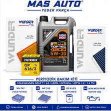 Wunder Volkswagen Golf 7 Audi A3 Seat Leon Skoda Octavia Jetta 1.2 1.4 Tsı Periyodik Bakım Kiti Liqui Moly 5W30
