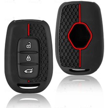 Alazpay Renault Uyumlu Silikon Desenli Anahtar Kılıfı - Clio Megane Captur Laguna Dacia Duster Sandero Stepway Logan Dokker (1 Adet)
