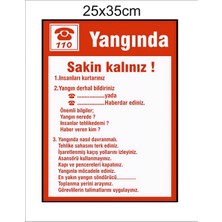 Çetintaşlar Reklam Yangın Uyarı ve Yönlendirme Levhası 25X35CM 35X50CM Pvc Foreks ve Alüminyum Kompozit Malzeme
